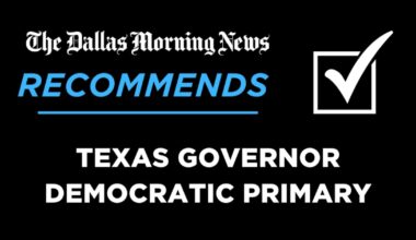 We recommend for Texas governor, Democratic primary