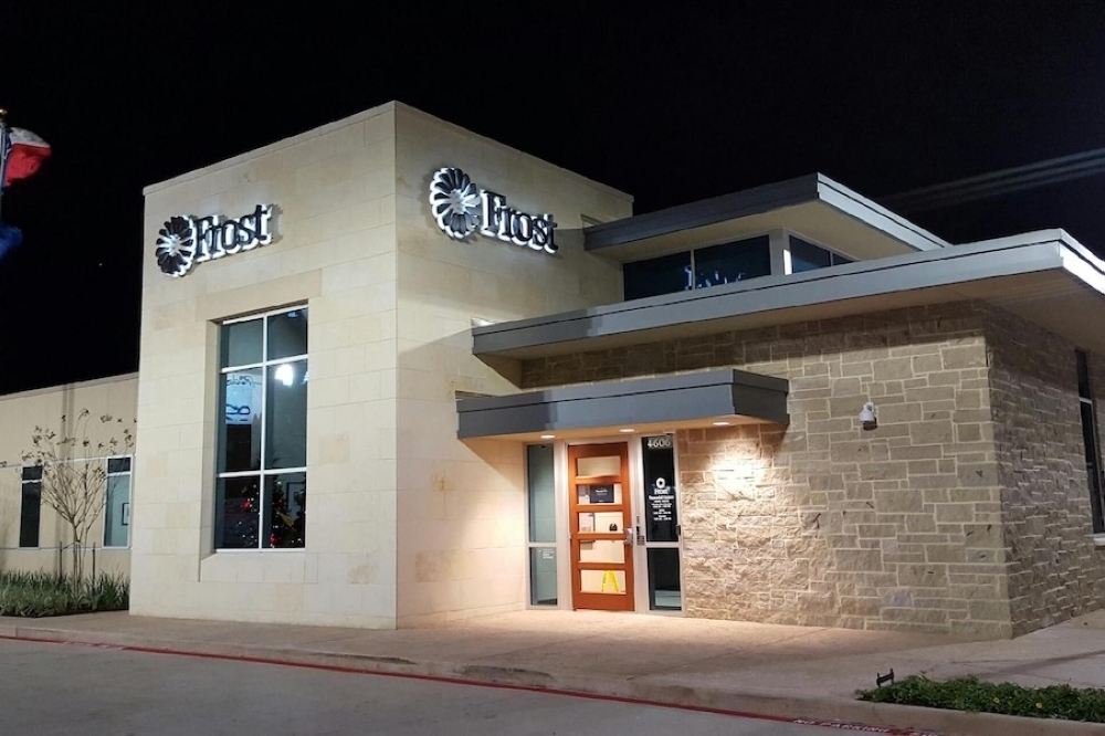 Exterior of Frost Bank