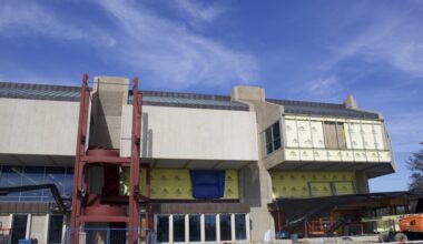 Assistant City Manager Charles Goff said the library renovation is roughly 75% complete. (Isabella Zeff/Community Impact)