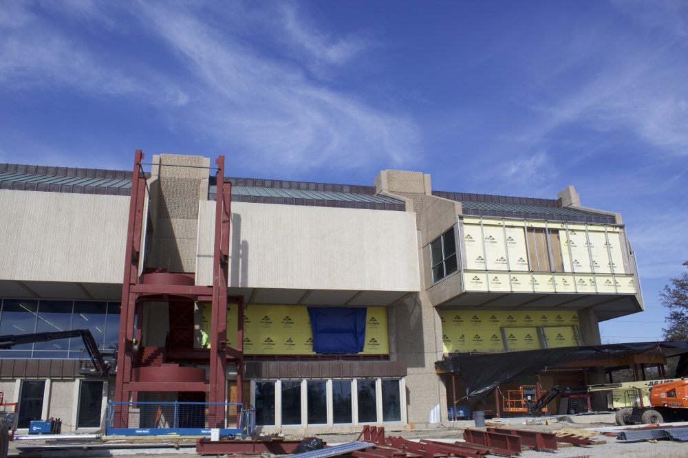 Assistant City Manager Charles Goff said the library renovation is roughly 75% complete. (Isabella Zeff/Community Impact)