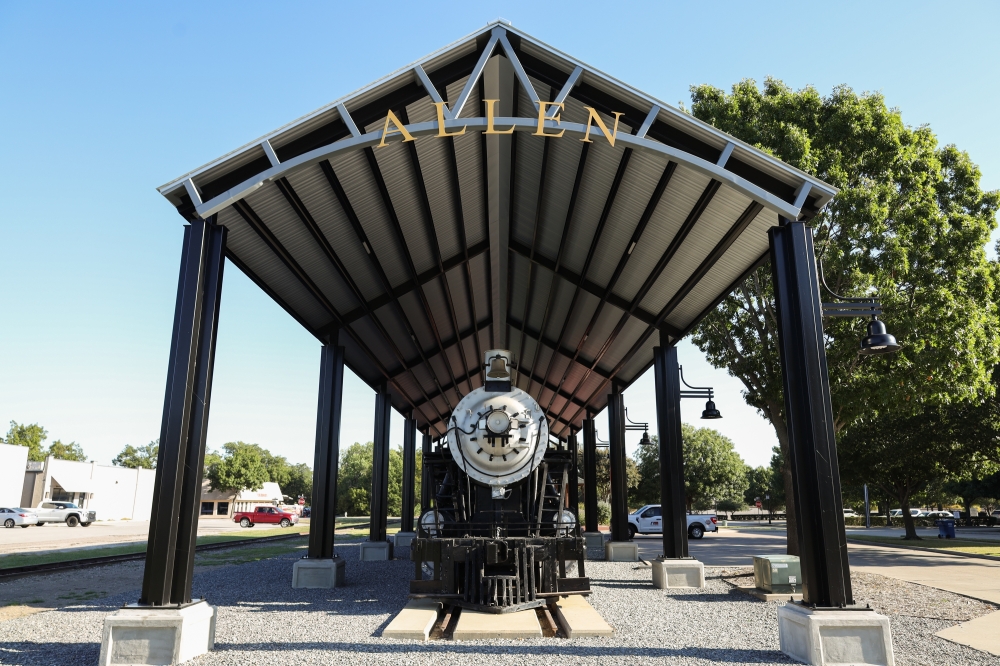 Train depot in downtown Allen