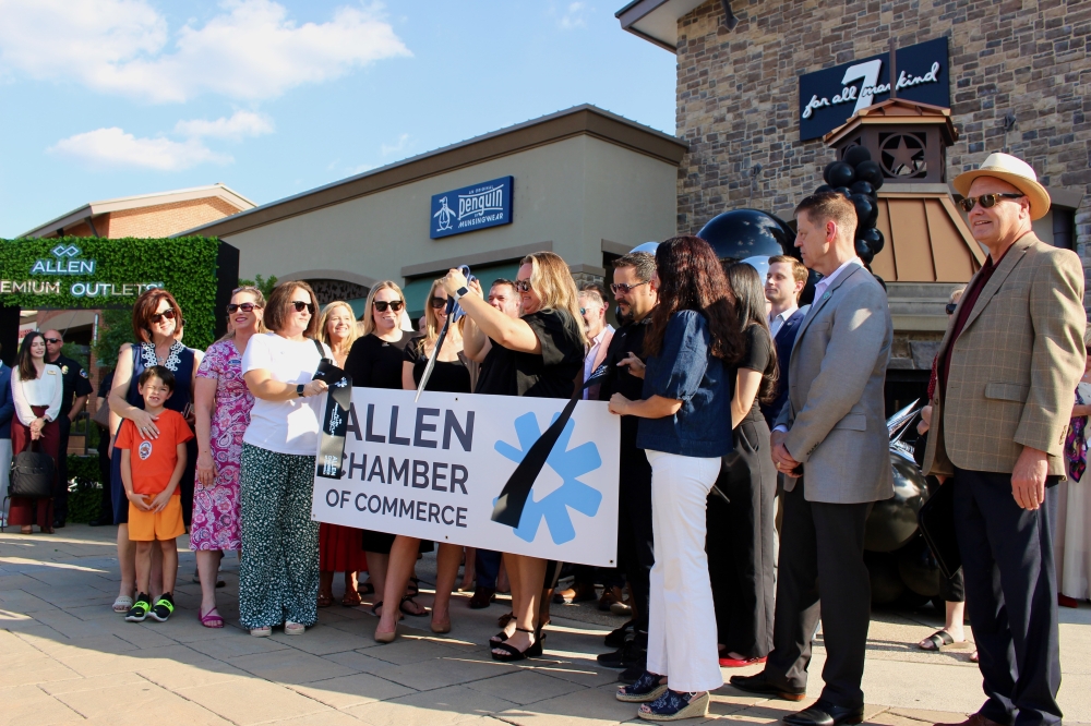 People at a ribbon cutting