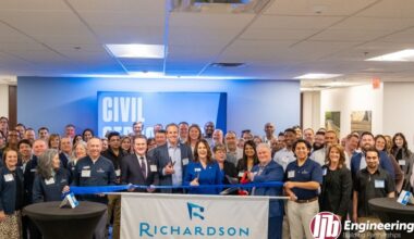 LJB Engineering hosted a grand opening with representatives from the city of Richardson on Feb. 5 (Courtesy LJB Engineering)