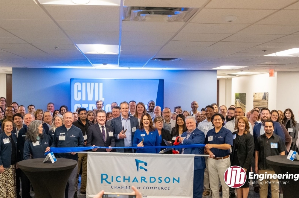 LJB Engineering hosted a grand opening with representatives from the city of Richardson on Feb. 5 (Courtesy LJB Engineering)