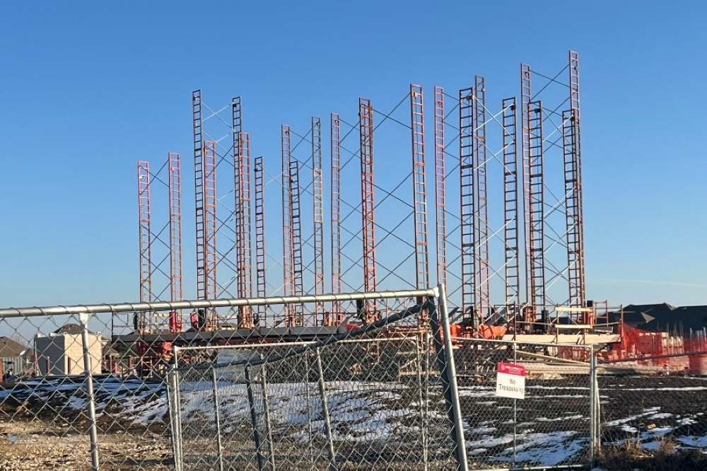 Construction photo of fire station