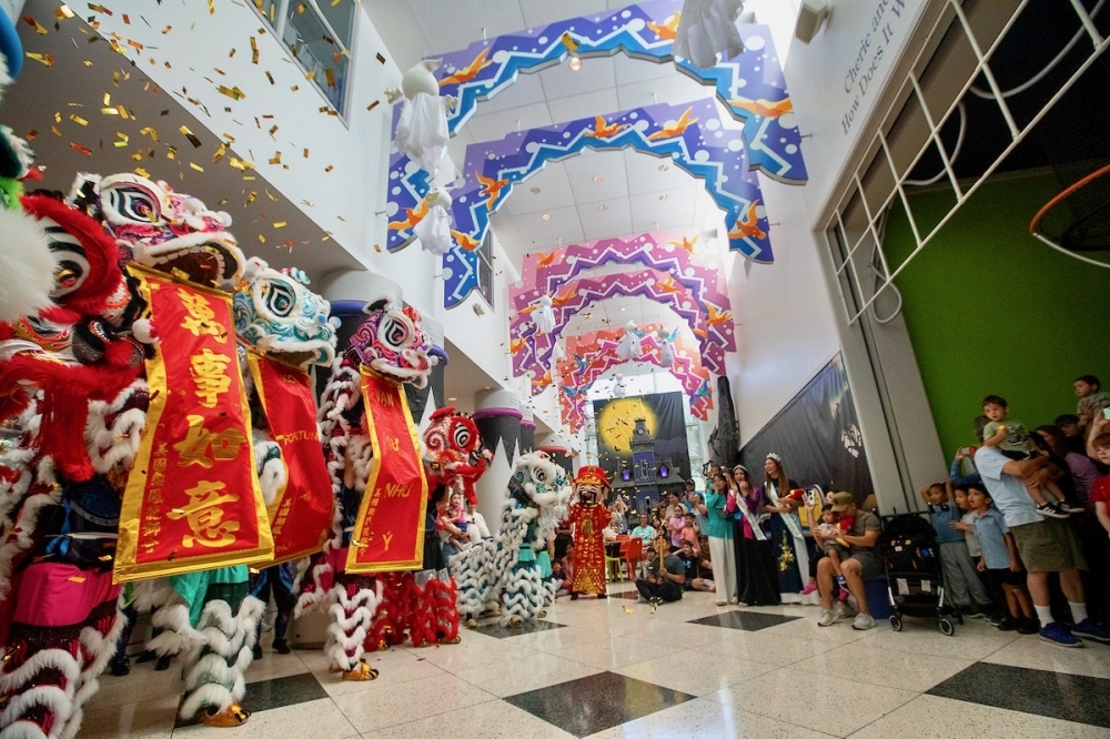 Lion Dancers performing