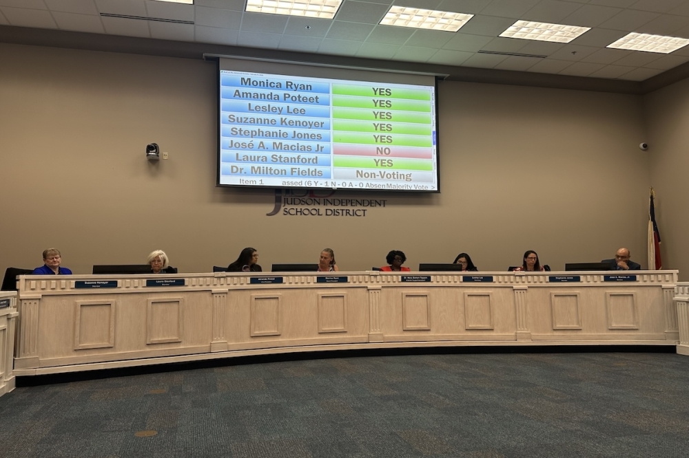 In a 6-1 vote, the Judson ISD board of trustees voted to close one middle school and three elementary schools during a special meeting Feb. 9. (Amira Van Leeuwen/Community Impact)
