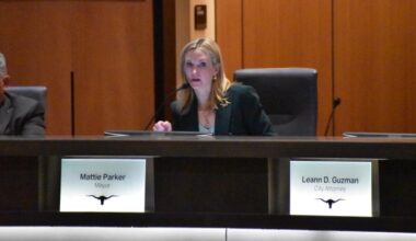 Mayor Mattie Parker speaking at council