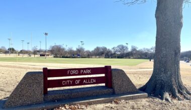 a sign for ford park in allen