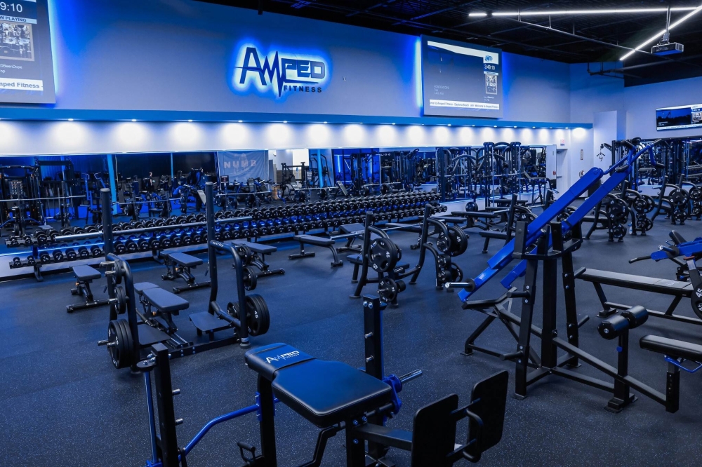 The 24/7 gym is available to members ages 13 and up via a secured app. (Courtesy Amped Fitness)