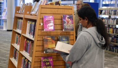 a woman reading a book