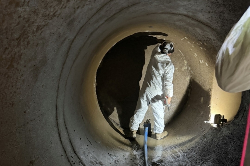 Crews completed work on a 78-inch waterline along Trails End Road, according to Ty Meighan, communications manager for the city of Leander. (Courtesy city of Leander)