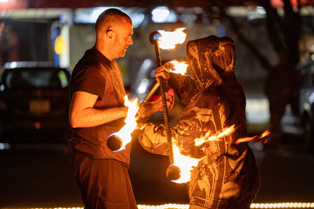 The Jungle Movement Academy will host an evening of fire spinning and more at the local gym. (Courtesy Jungle Movement Academy)