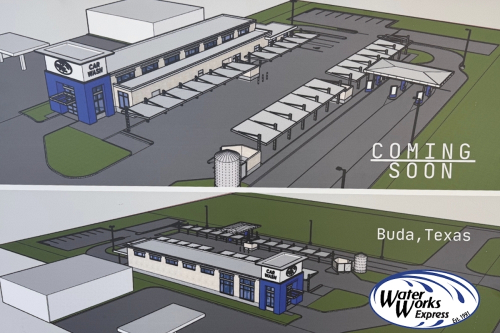 Pictured above is a rendering of the Buda location, set to open in 2027. (Courtesy Water Works Express)