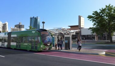 The VIA Advanced Rapid Transit system will be similar to a light rail. (Courtesy VIA)