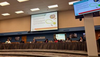 Round Rock ISD Police Department Chief Ryan Urrutia presented information in April about a grant opportunity to promote community firearm safety. (Brooke Sjoberg/Community Impact)