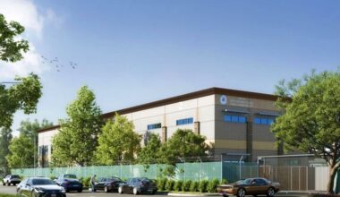 West University's new public works facility will be over 17,000 square feet and two stories tall at the corner of Westpark Drive and Dincans Street in Houston. (Rendering courtesy PGAL)