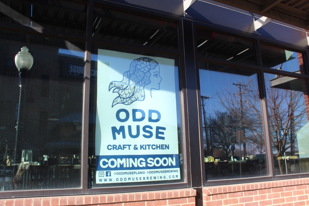 sign that says odd muse coming soon