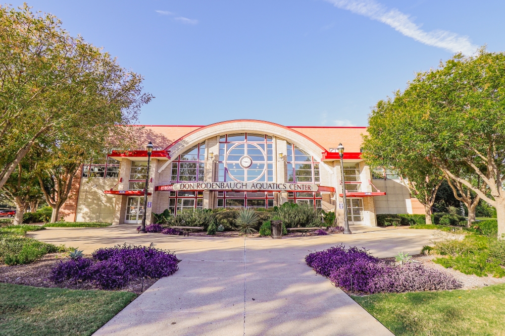 the exterior of the Don Rodenbaugh Aquatics Center