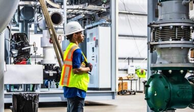 Employee at power plant