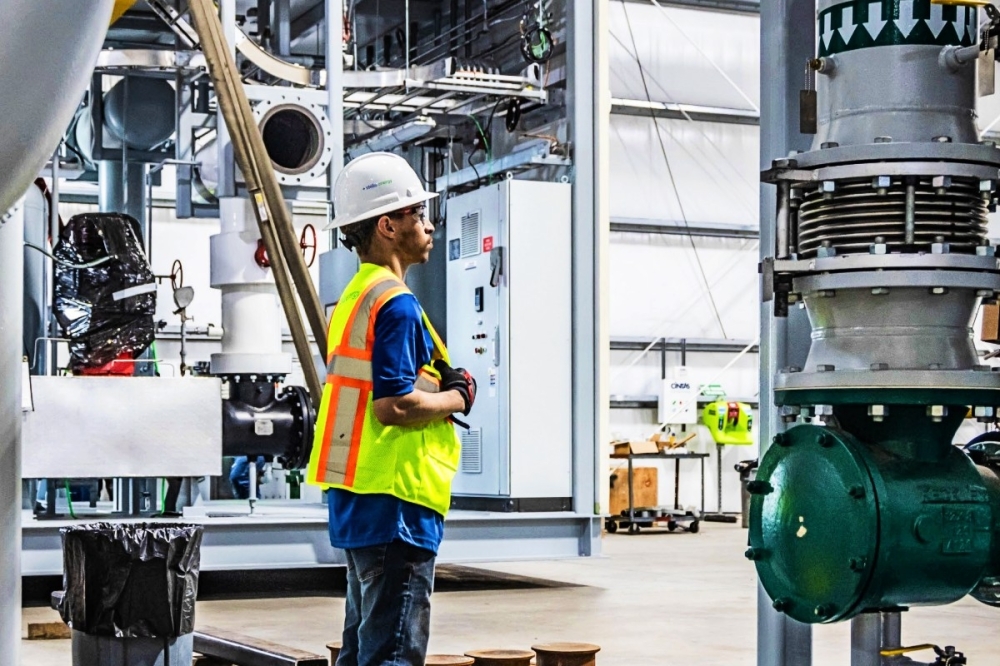 Employee at power plant