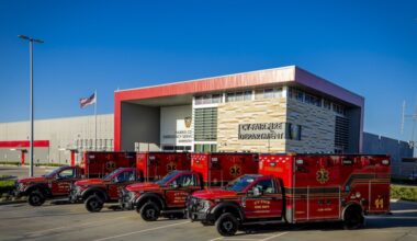 The board of commissioners meets in the Harris County ESD 9 administration building, located at 10710 Telge Road, Houston. (Courtesy Cy-Fair Fire Department)
