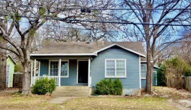 Blue home in 78756 ZIP code