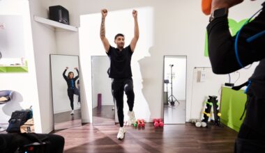 man leading training session