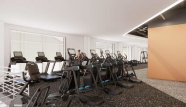 A rendering of renovations at the West University Place Recreation Center. Proposed changes include space for more workout equipment. (Rendering courtesy city of West University Place)