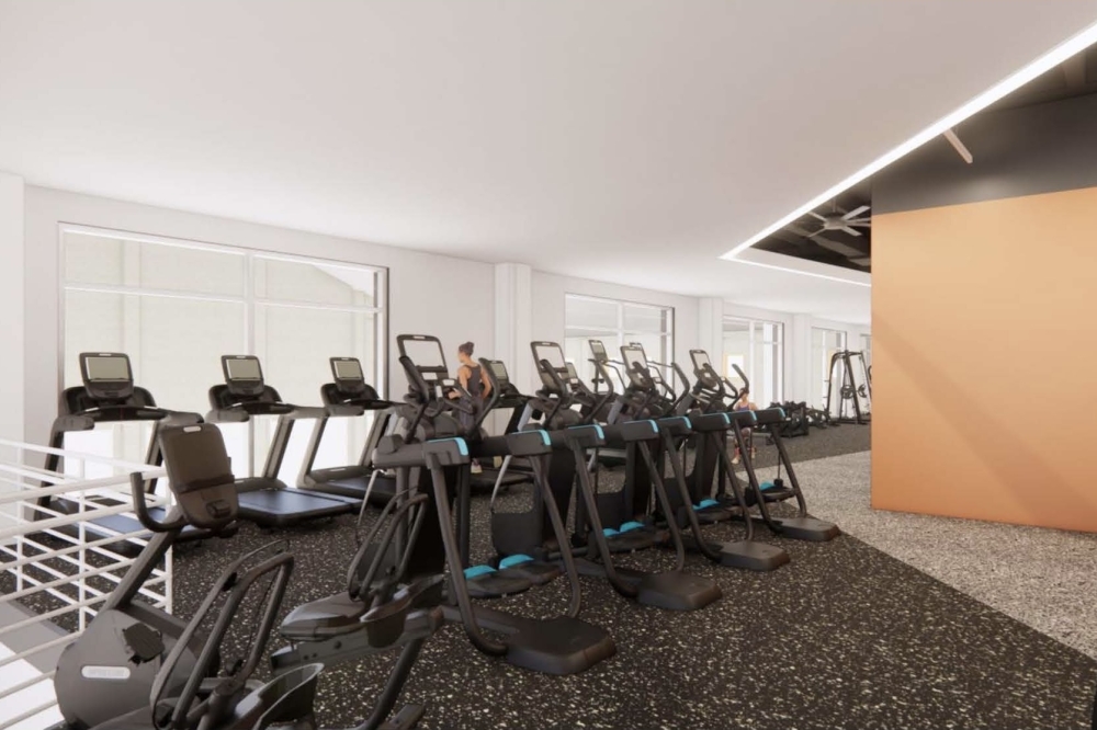 A rendering of renovations at the West University Place Recreation Center. Proposed changes include space for more workout equipment. (Rendering courtesy city of West University Place)