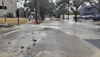 Police ask people to avoid area after water main break sends water gushing onto Bissonnet Street in SW Houston