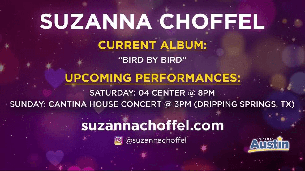 For those who love discovering authentic Austin talent, Suzanna Choffel is an artist to keep on repeat — and on your calendar head to suzannachoffel.com!