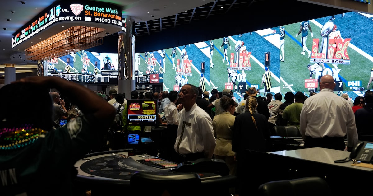 Football fans are wagering millions on the Super Bowl in Texas where gambling is illegal