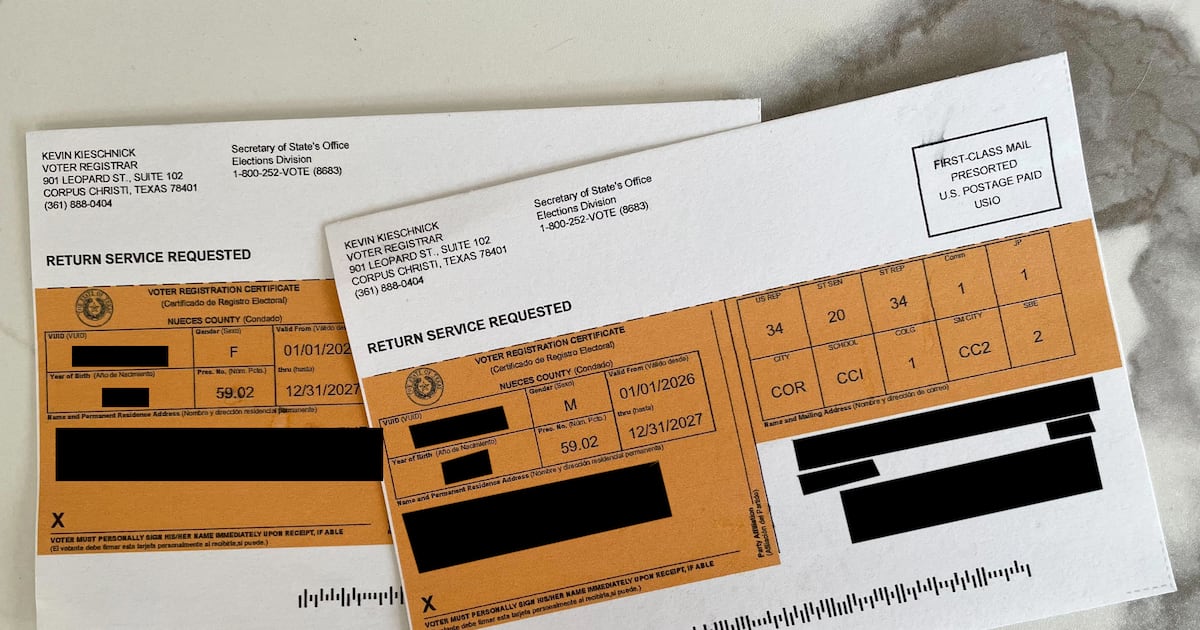 Texans’ voter registration cards delayed for 2026 elections