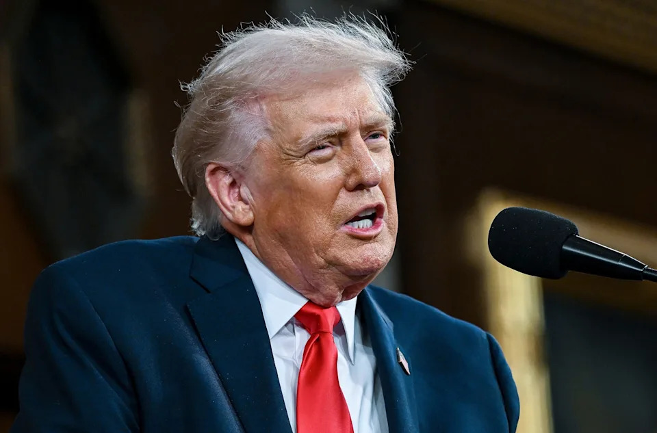 Kenny Holston, Pool via EPA via Shutterstock - PHOTO: President Donald Trump delivers the first State of the Union address of his second term to a joint session of Congress in the House Chamber of the US Capitol in Washington, D.C., on Feb. 24, 2026.