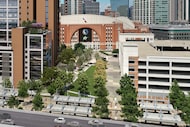 Victory Commons overlooks a new one-acre landscaped plaza in front of the American Airlines...
