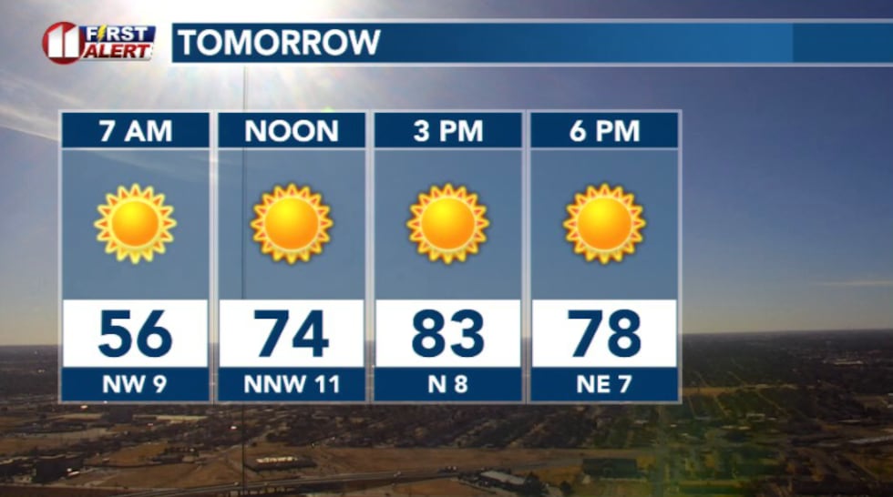 Saturday hourly forecast