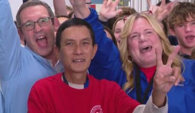 North Texas high school swim team donates car, bike and $20,000 to custodian in need