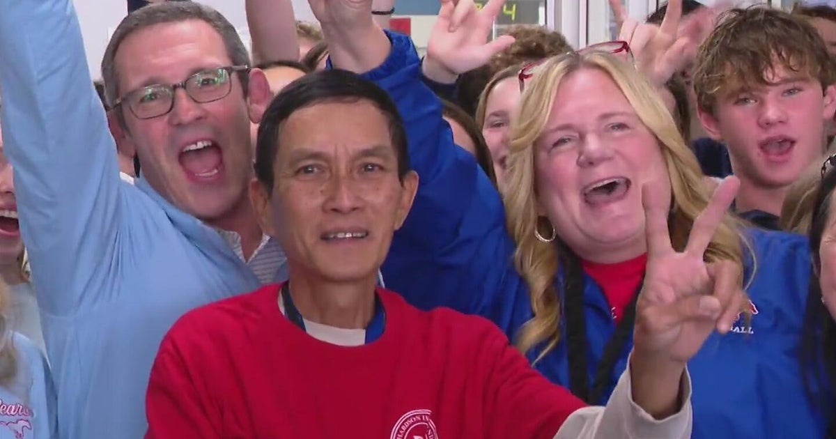 North Texas high school swim team donates car, bike and $20,000 to custodian in need