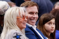 Miriam Adelson (left), controlling shareholder of the Las Vegas Sandals Corp., and her...