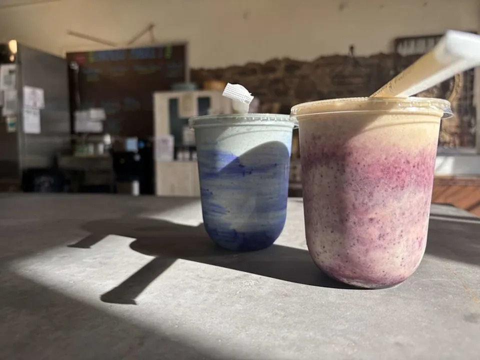 Smoothies from Juice on the Corner in Llano, Texas. (Mia Valdez/MySA)