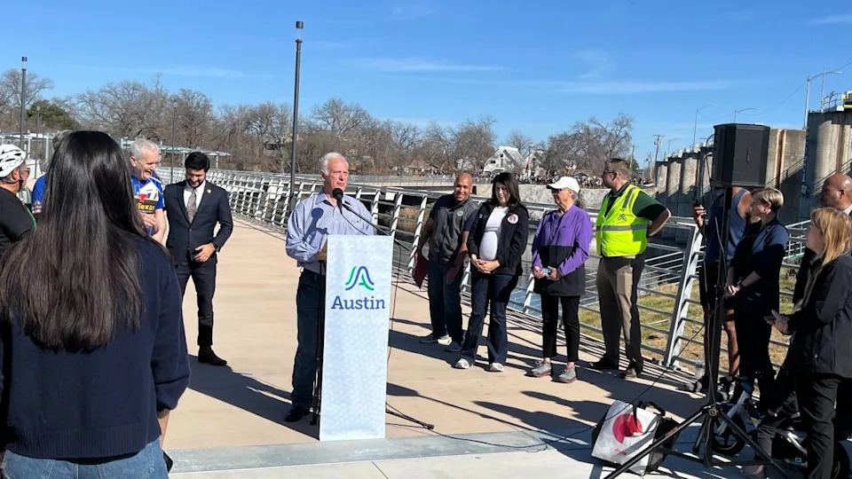 The grand opening of the Wishbone bridge in Austin, Texas, on Feb. 7, 2026. (KXAN Photo)