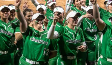 North Texas softball blanks East Texas A&M 4-0 in home opener | Sports