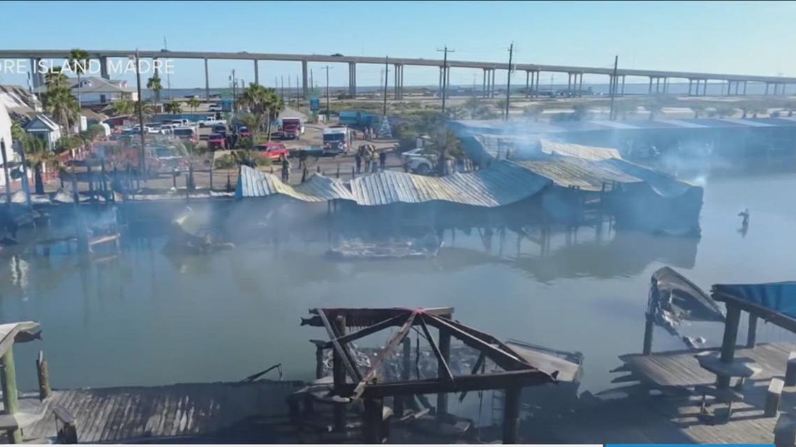 Massive Fire Destroys Boats at Marker 37 Marina in Corpus Christi; Cause Under Investigation