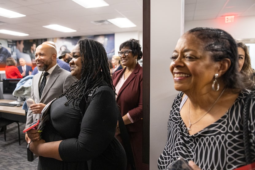 From left: Nick Threlkeld, Workforce Solutions Greater Dallas director of continuous...
