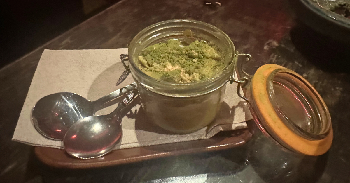 Dessert at Kemuri Tatsu-ya in Austin, Texas - Banana Pudding Matcha Whip