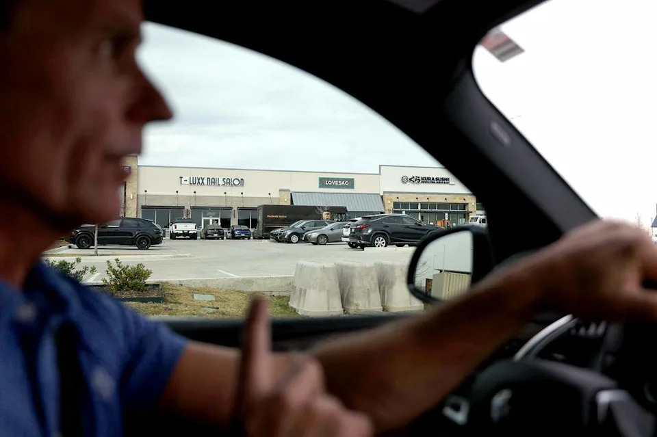 Developer Steve McKeever points out some of the highlights at the North City urban hub during a tour on Wednesday, Jan. 7, 2026. North City is a 300-acres development at the intersection of I-35W and U.S. 287.