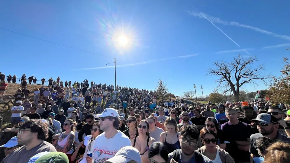 The grand opening of the Wishbone bridge in Austin, Texas, on Feb. 7, 2026. (KXAN Photo)