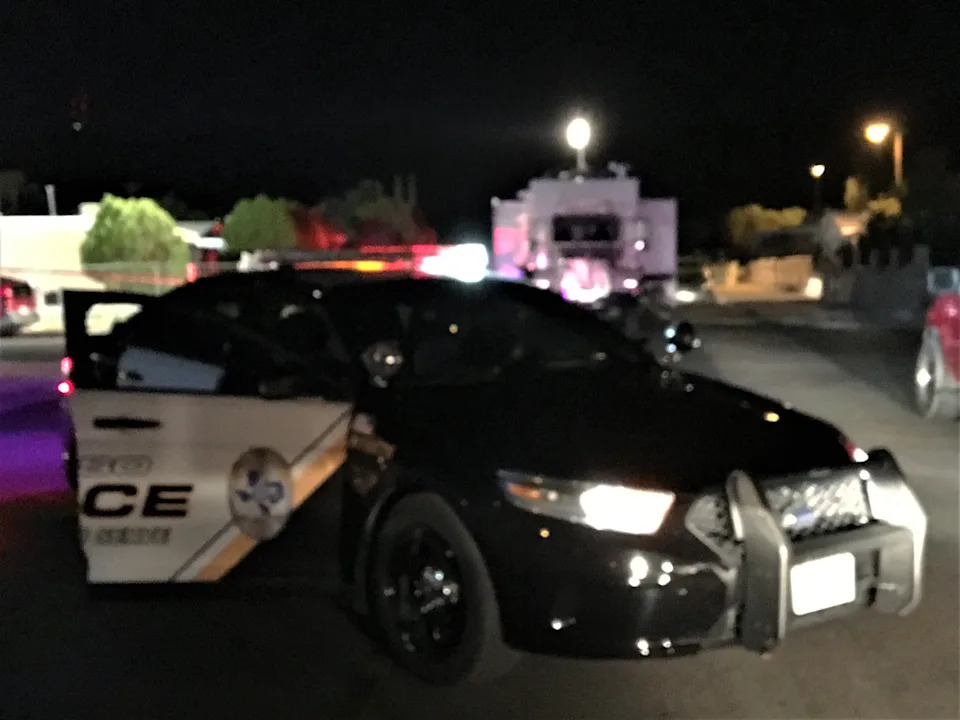 An El Paso police car at a crime scene. File art.