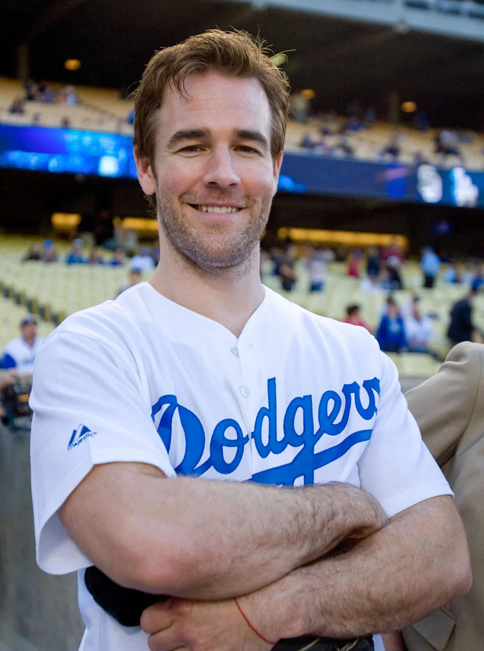 James Van Der Beek at Dodgers game